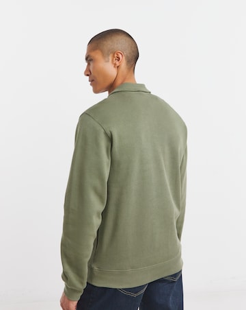 Lacoste Classic 1/4 Zip Sweat Top - Khaki