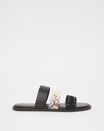3 Strap Leather Mule - Extra Wide Fit (EEE)