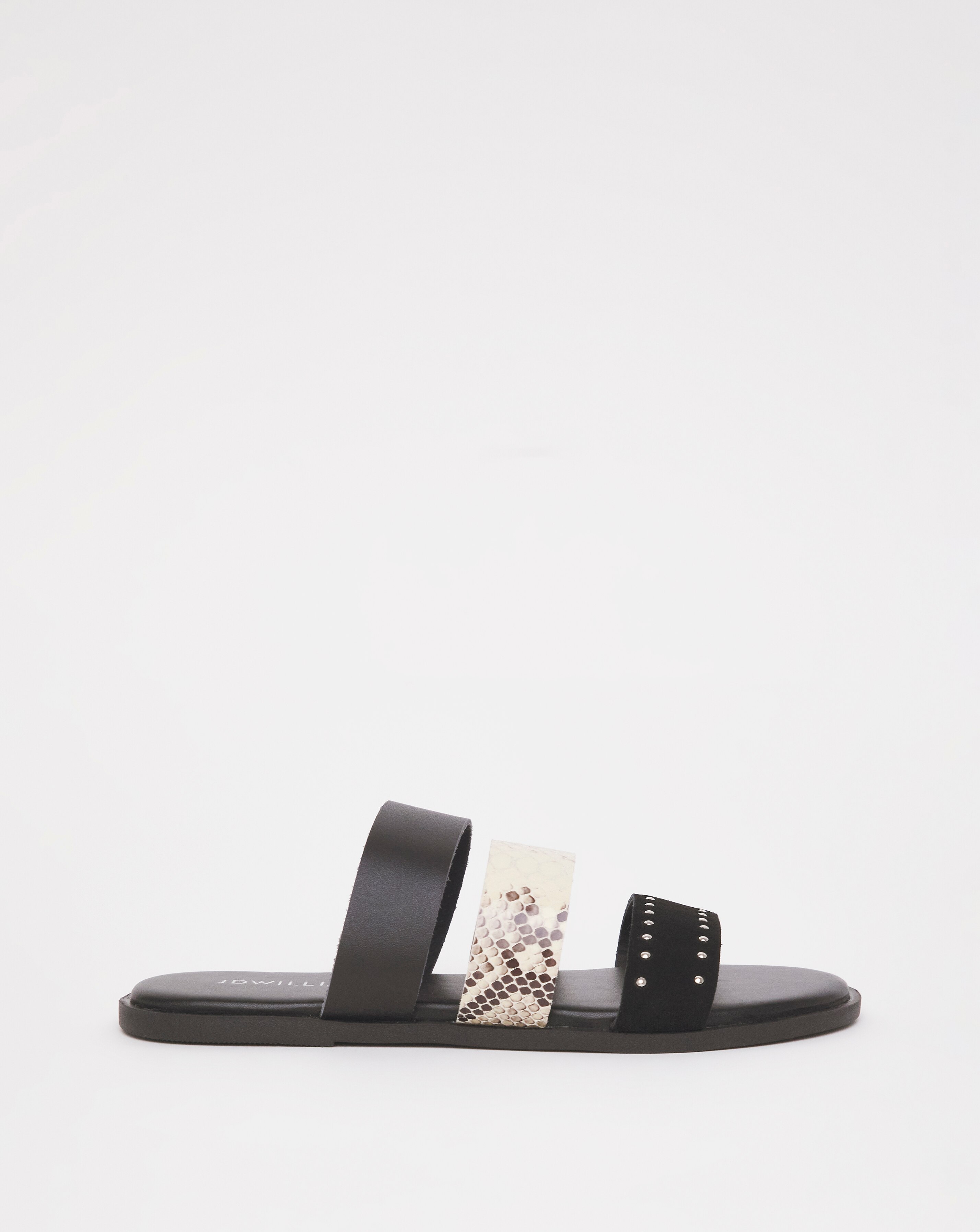 3 Strap Leather Mule - Extra Wide Fit (EEE)
