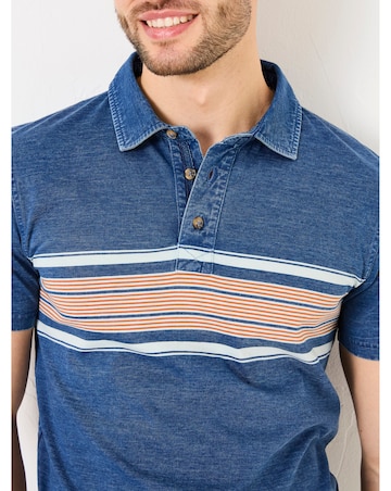 FatFace Chest Stripe Polo - Indigo Blue