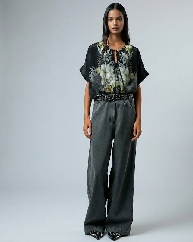 Religion Taylor Floral Viscose Top