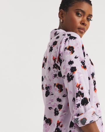 Dipped Back Viscose Shirt