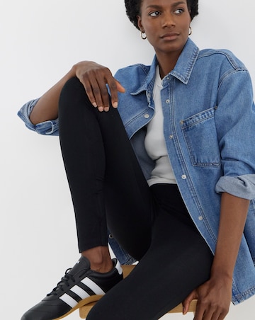 Black Jersey High Waisted Leggings