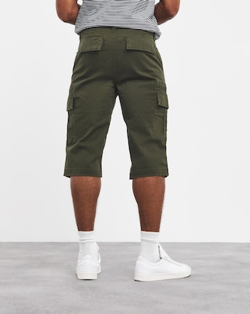 3/4 Length Twill Cargo Short