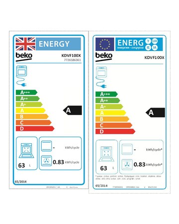 Beko KDVF100X Double Oven with Grill - Gas Range Cooker - Stainless Steel