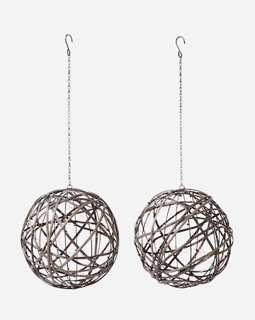 2 Main Powered Lit Hanging Balls