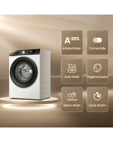 Hisense 3S Series WF3S1243BW3 WiFi-enabled 12kg 1400 Spin Washing Machine - Whit