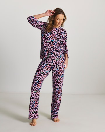 Pretty Secrets Value Long Sleeve Pyjama Set Leopard Print