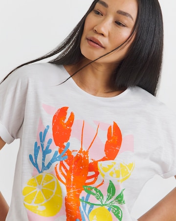 White Summer Graphic T-Shirt