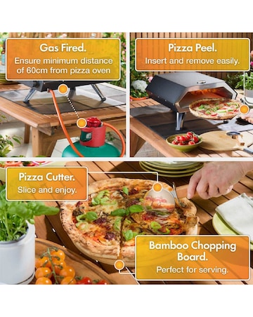 VonHaus Gas Pizza Oven with Accessories