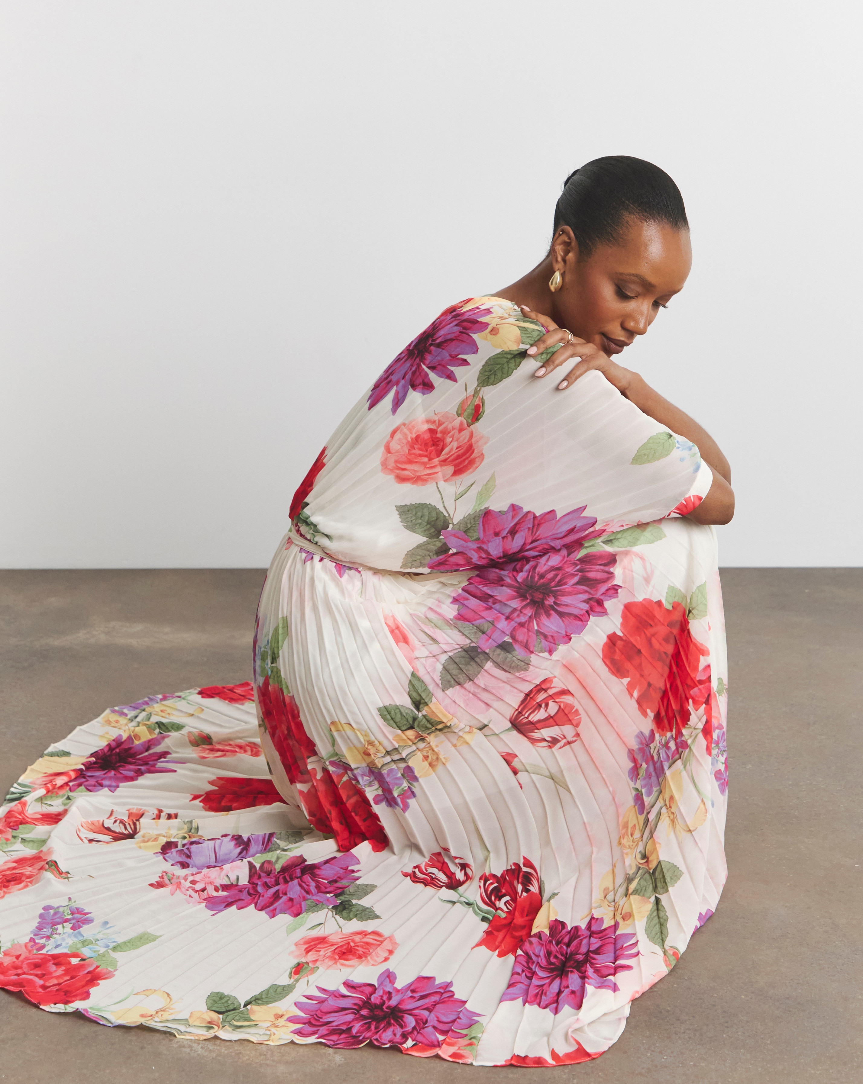Joanna Hope Printed Pleated Maxi Dress | JD Williams