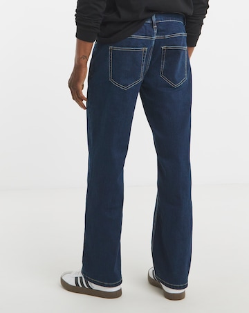 Loose Fit Stretch Jeans Rinse Wash