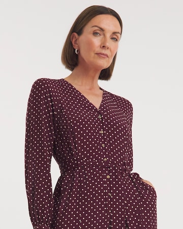 Whistles Lottie Spot Print Jumpsuit