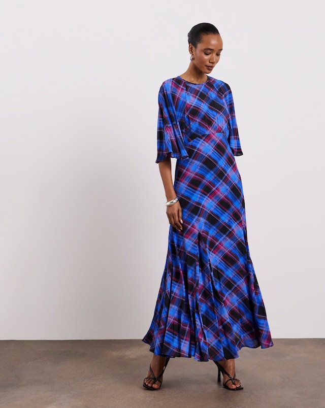 Joanna Hope Check Print Tea Dress