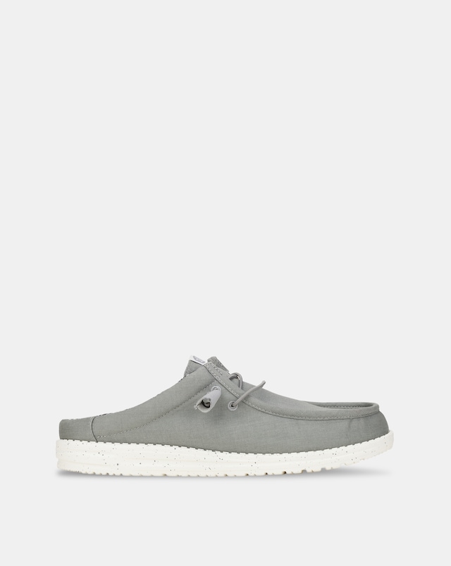 HEYDUDE Grey Wally Slip Stretch Canvas Shoe