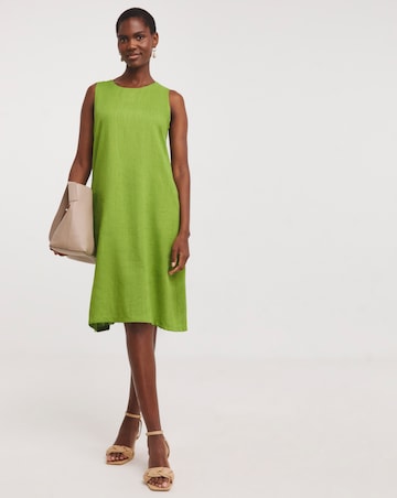 Linen Sleeveless Shift Dress