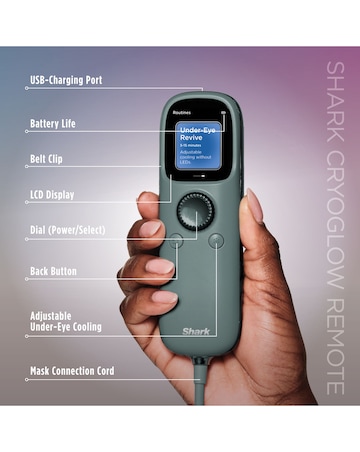 Shark Cryoglow Under-Eye Cooling + Led Anti-Ageing & Blemish Repair Mask - Sage