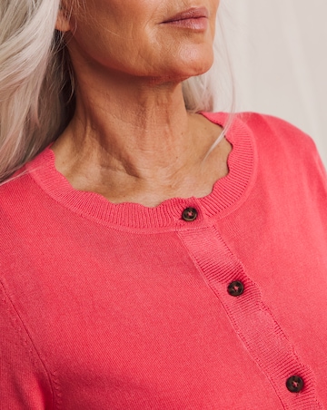 Julipa Scalloped Edge Button Down Cardigan