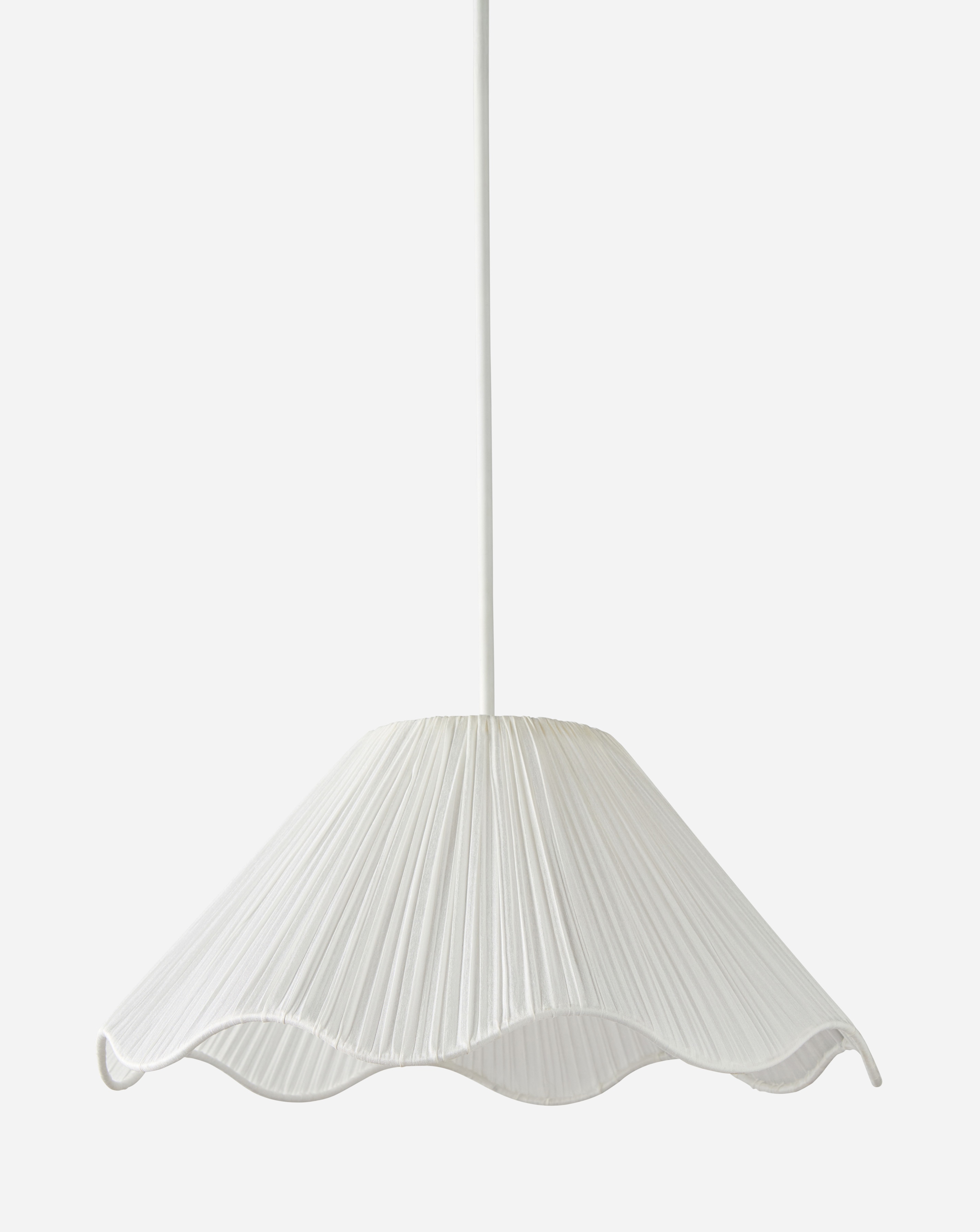 River Pleated Scallop Edge 40cm Shade | JD Williams