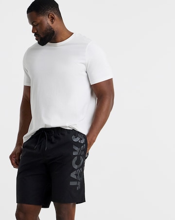 Jack & Jones Maui Logo Swim Shorts - Black