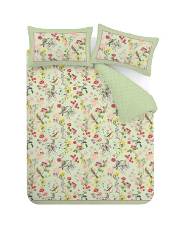 RHS x Catherine Lansfield Birds in Bloom Soft Touch Floral Duvet Cover Set