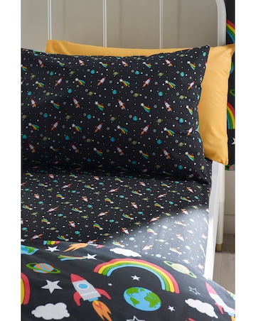 Catherine Lansfield Rainbow Rockets Fitted Sheet