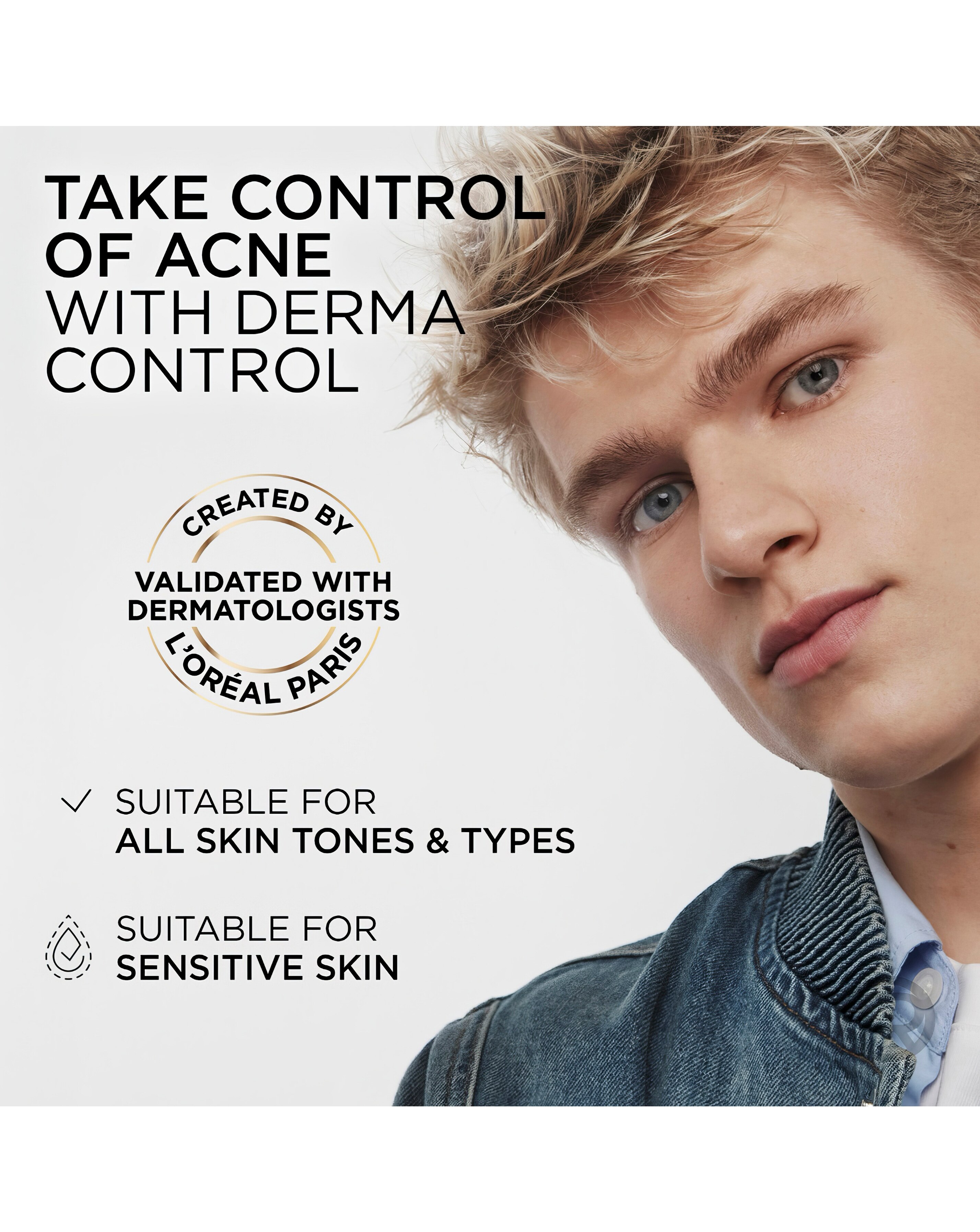 L'Oreal Men Expert Derma Control Purifying Cleansing Gel | JD Williams