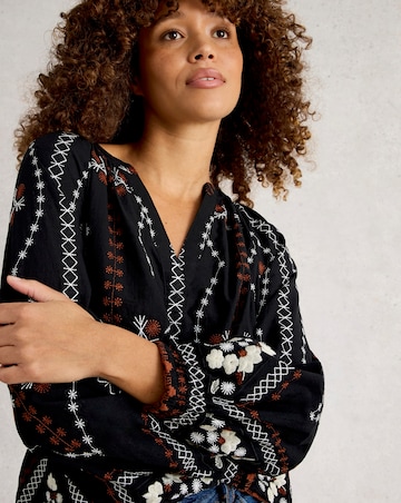 White Stuff Aurora Embroidered Top