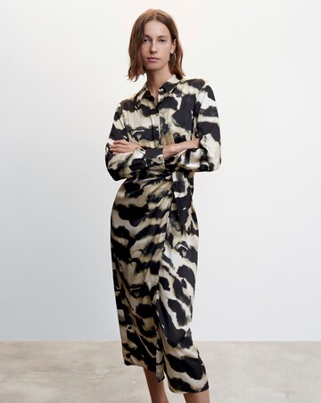 Mango Camila Printed Satin Dress