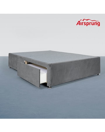 Airsprung Velvet Divan Base with 2 Drawers