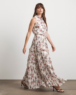 Joanna Hope Ruffle Pleated Dress