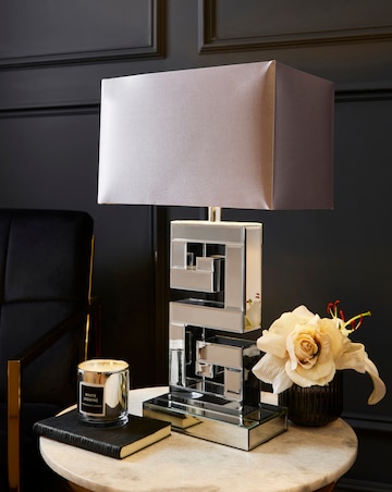 Joanna Hope Greek Key Mirrored Table Lamp
