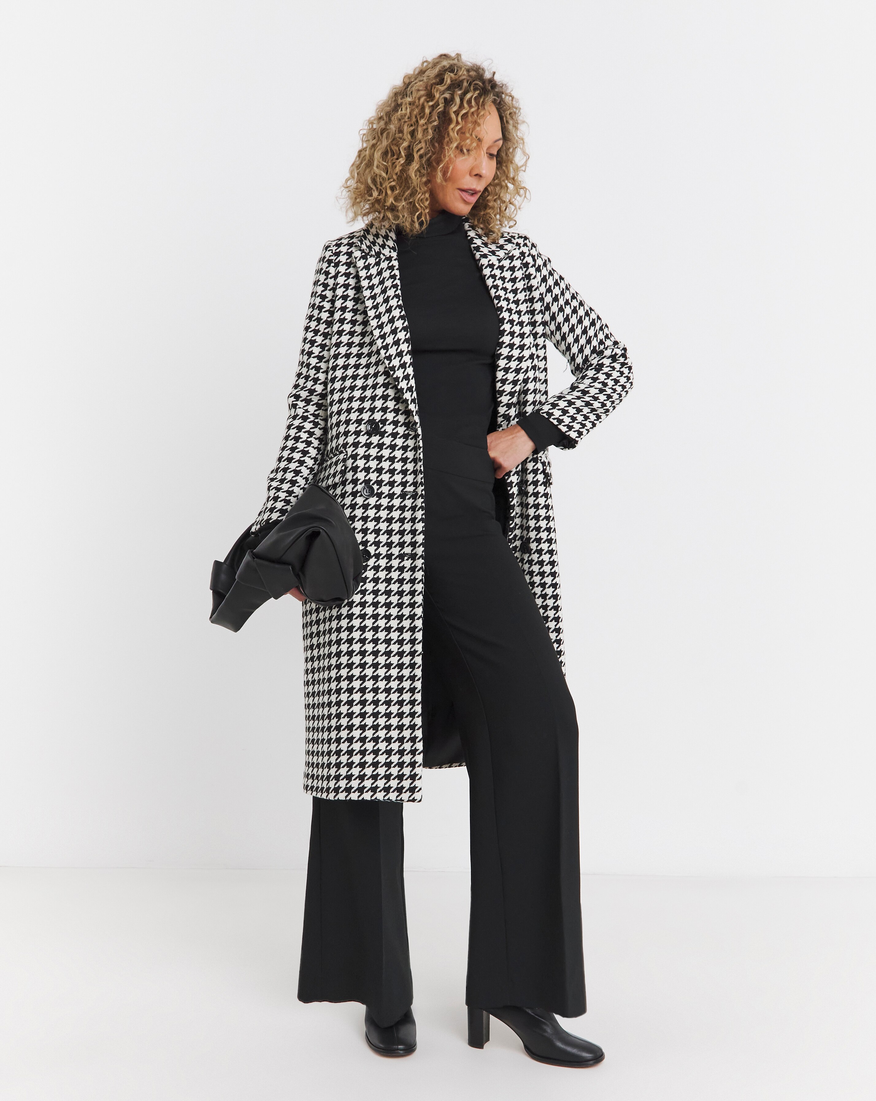 Mono Double Breasted Relaxed Coat | JD Williams