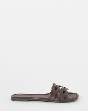 Rosario Padded Loop Detail Mule Sandals - Wide Fit (E)