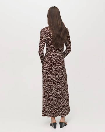 Mango Flare Sleeve Floal Midi Dress