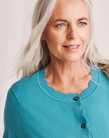 Julipa Scalloped Edge Button Down Cardigan