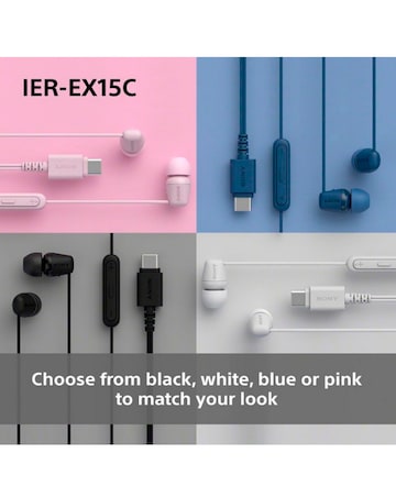 SONY IER-EX15C USB-C Wired Earphones - White