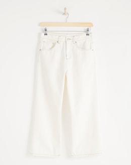 Anise Lily Ecru Undyded Crop Flare Jeans