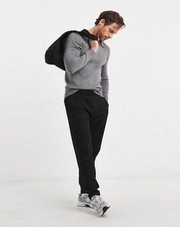 Charcoal Trophy Neck Polo