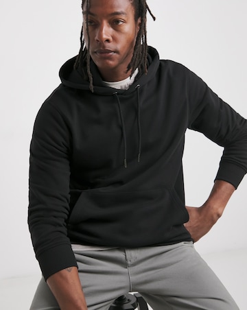 Overhead Hoodie Extra Long Length- Black