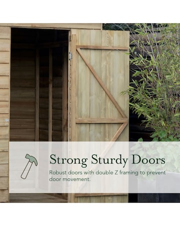 4LIFE Pent Shed 6x3 - Single Door - No Windows (Home Delivery)