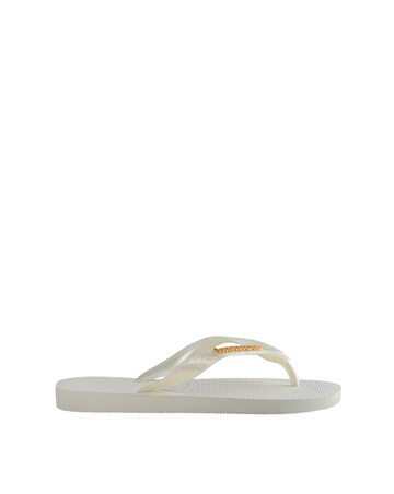 Havaianas Metallic Logo Toe Post Flip Flop Sandals