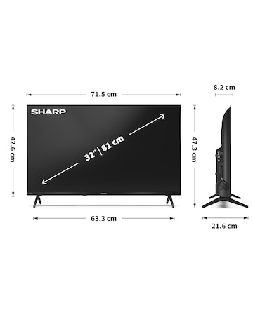 Sharp 1T-C32HE3245KB 32in QLED Smart HD Tivo TV