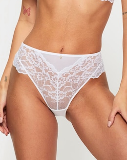 Ann Summers Sexy Lace Planet High Waist Brazillian White