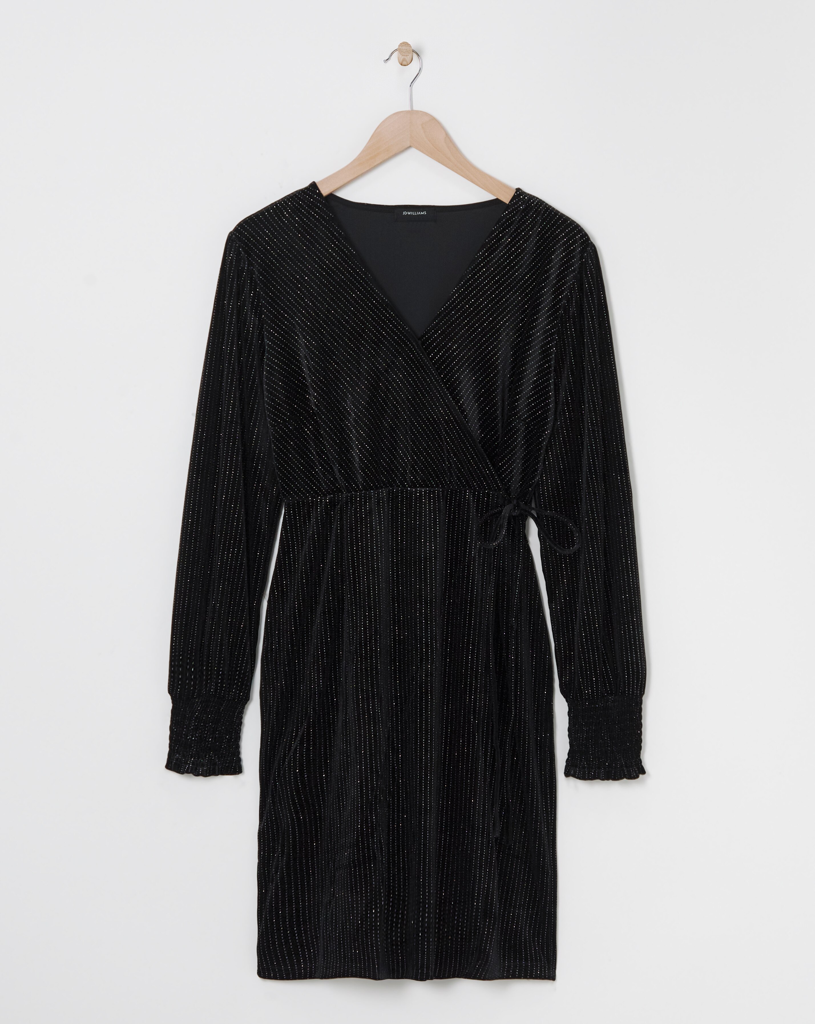 Velvet Glitter Wrap Dress