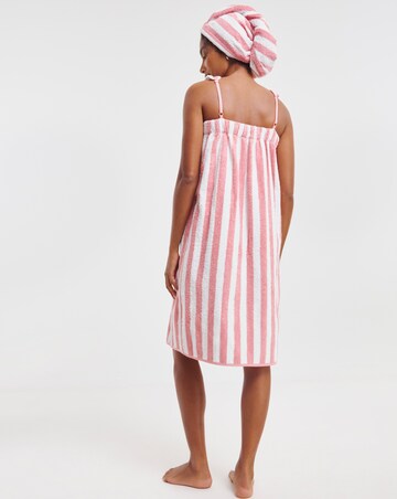 Pretty Secrets Cotton Towelling Shower Wrap and Turban
