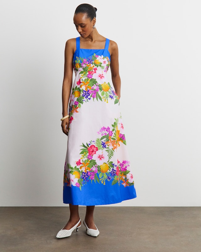 Joanna Hope Printed Cotton Prom Dress