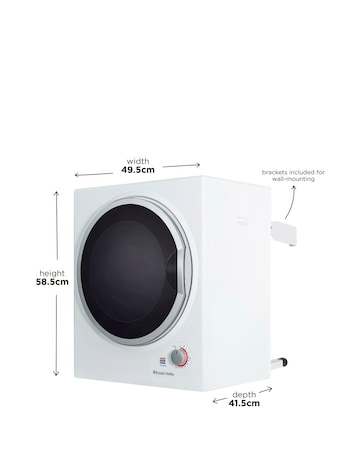 Russell Hobbs RH3VTD800 2.5kg Compact Vented Tumble Dryer - White