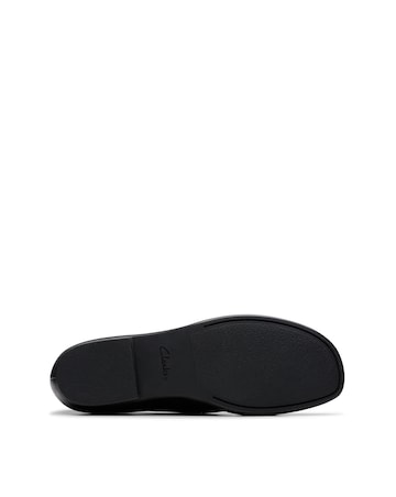 Clarks Black Leather Livia Lily Shoes - Standard Fit (D)