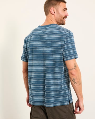 FatFace Ripon Jacquard Stripe Tee (Regular & Tall) - Navy